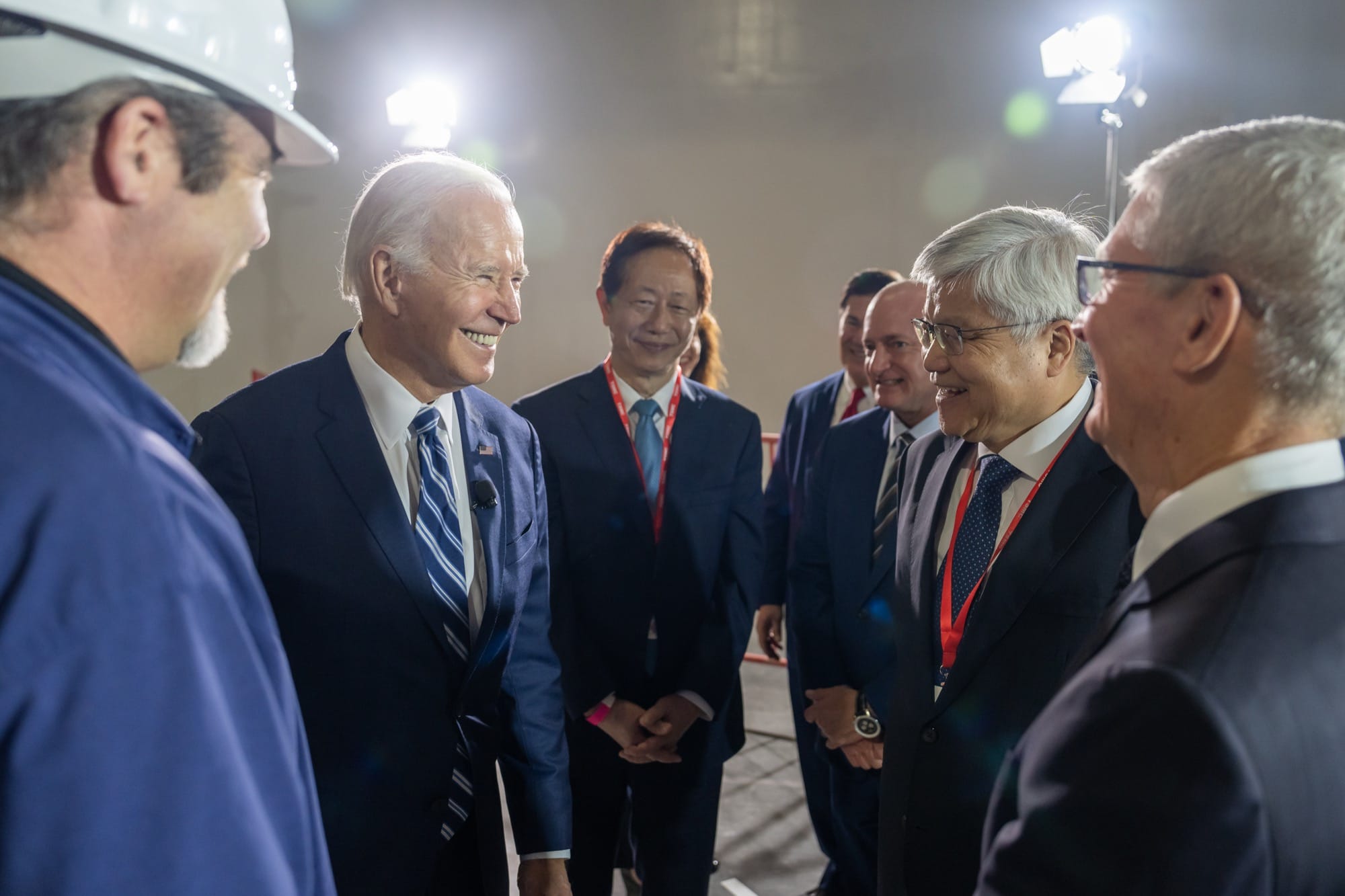 President Biden touring the TSMC semiconductor plant in Phoenix